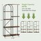 Plant Stand with Grow Lights, 6 Tier Plant Shelf Indoors, Corner Flower Display Stand for Multiple Plants , Multifunctional Storage Arch Large Capacity Plant Rack for Living Room, Balcony (Hot Color)